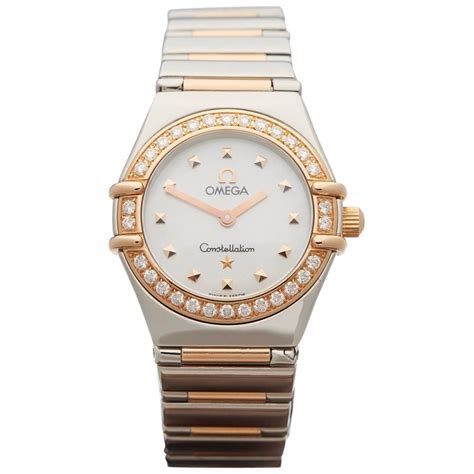 omega constellation ladies|ladies omega constellation diamond bezel.